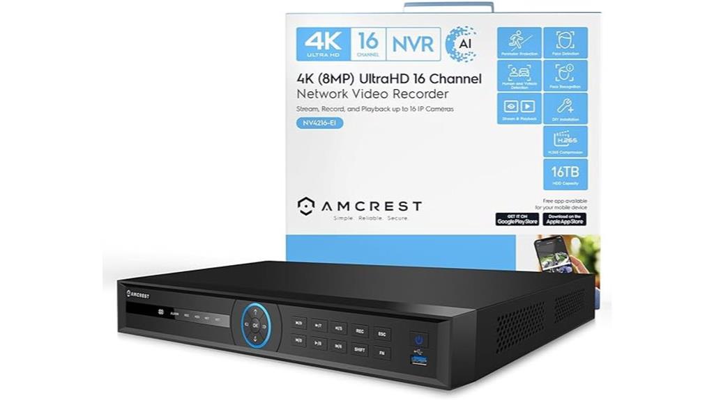 16 channel 4k ai nvr