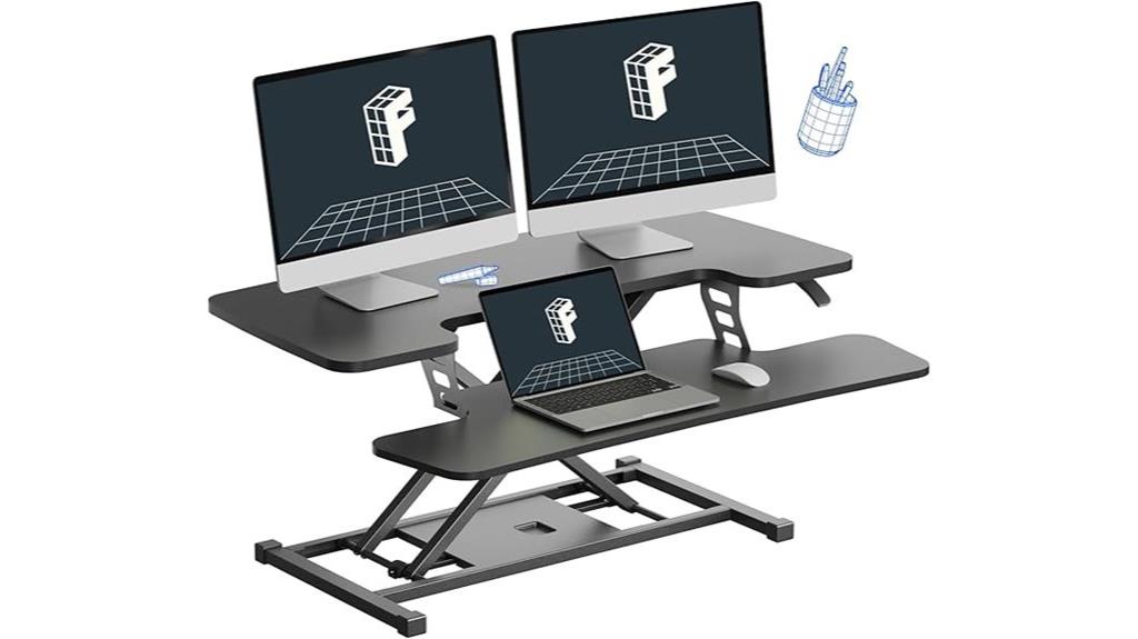 adjustable 36 inch desk converter