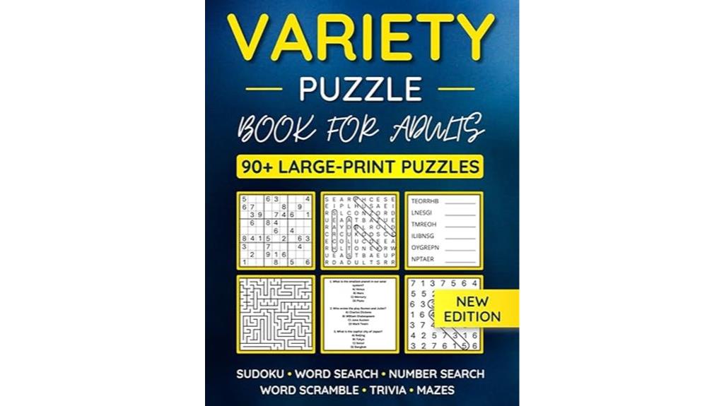 adult large print puzzle book