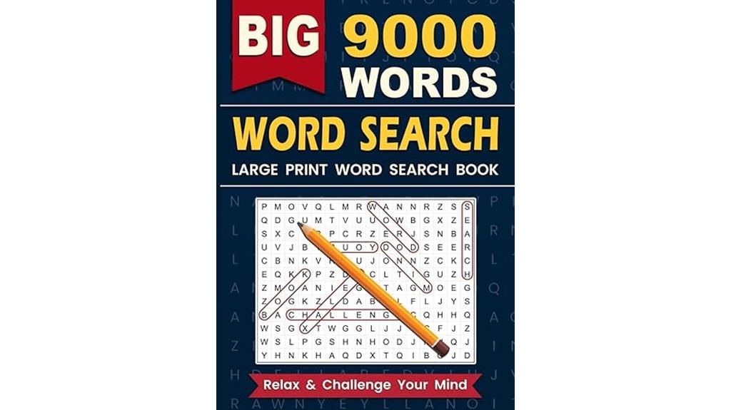 adult puzzle book with large print
