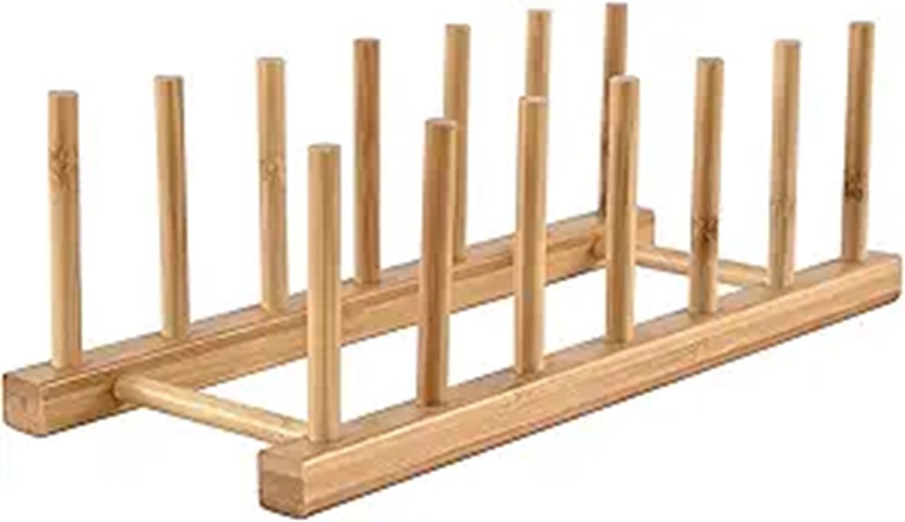 bamboo kitchen dish rack