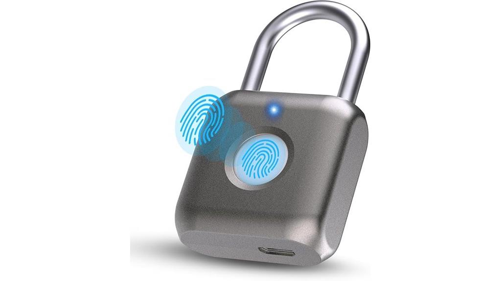 biometric waterproof rechargeable lock