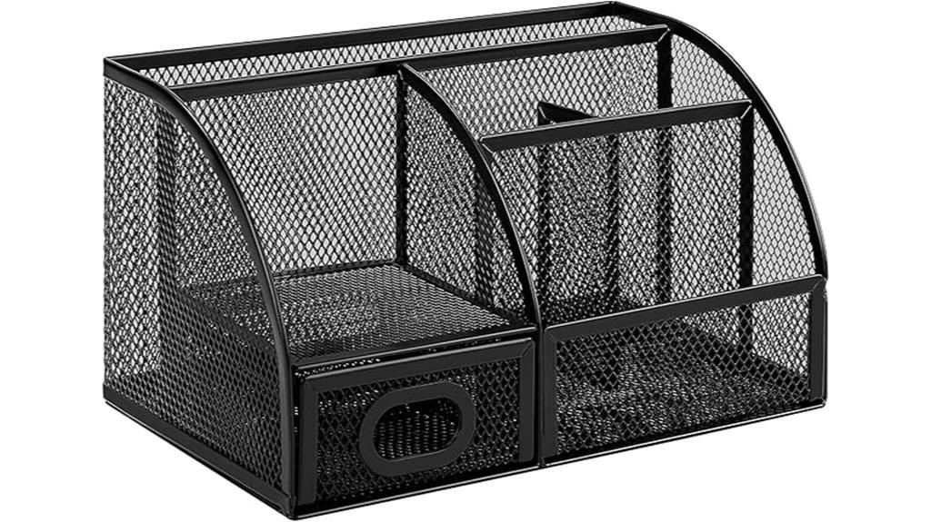 black mesh pen organizer