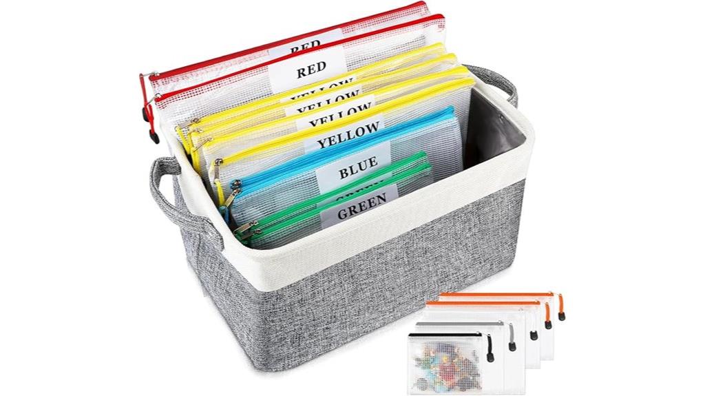 board game storage with zipper bags