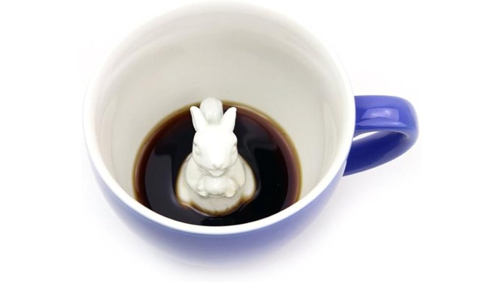 ceramic squirrel mug blue