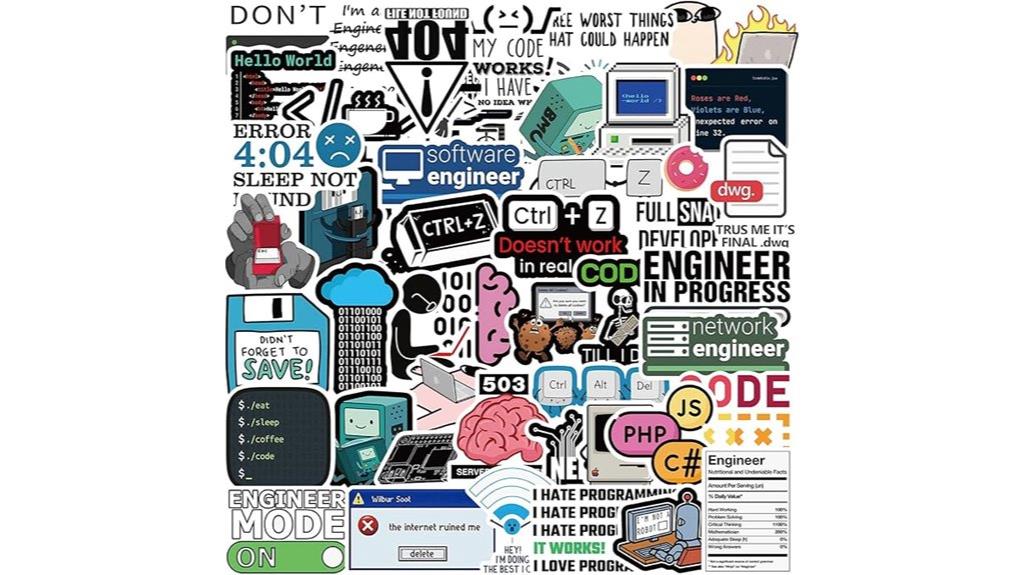 coding stickers for tech enthusiasts