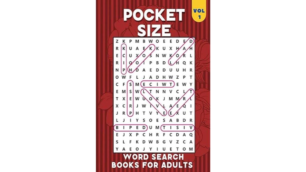 compact adult word search books