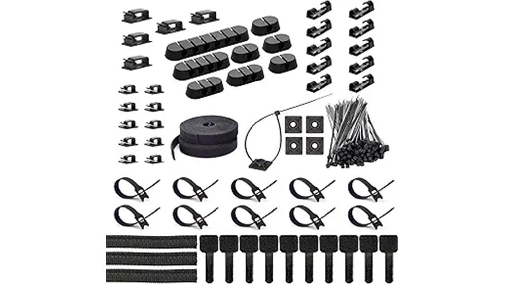 complete 163 piece cable organizer