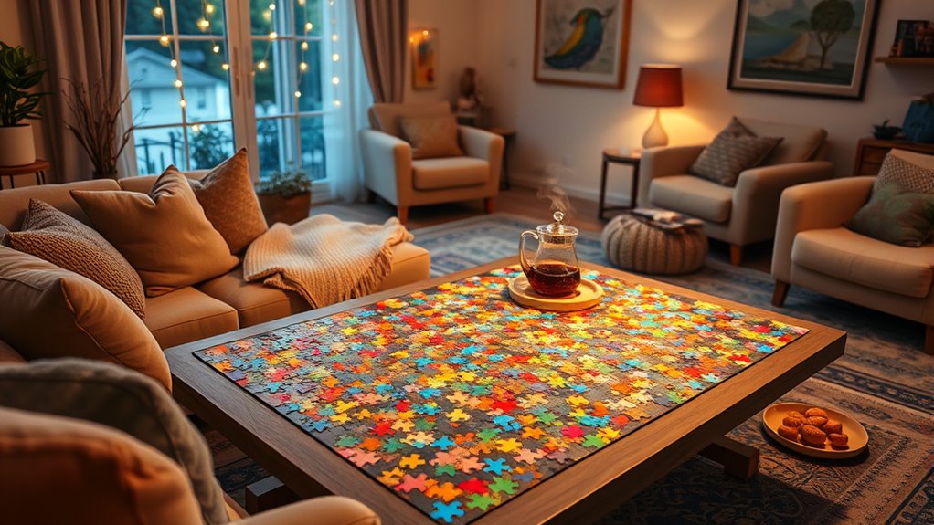 create cozy puzzle space
