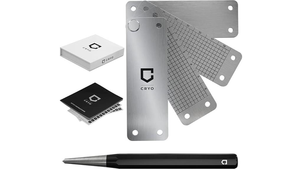 crypto seed metal plate