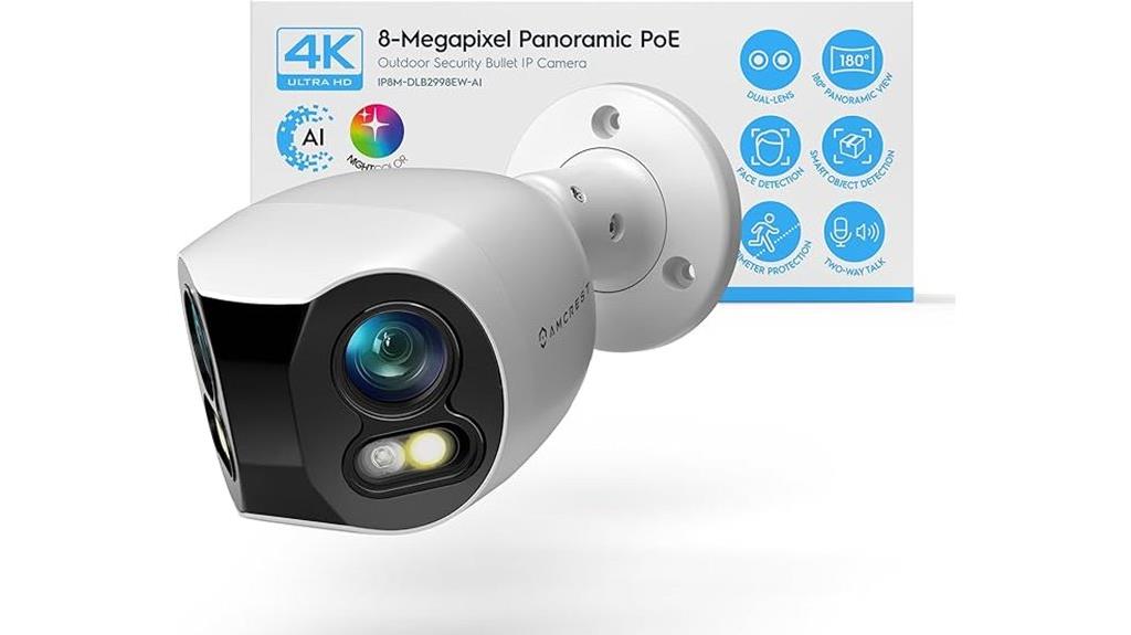 dual lens 4k outdoor camera