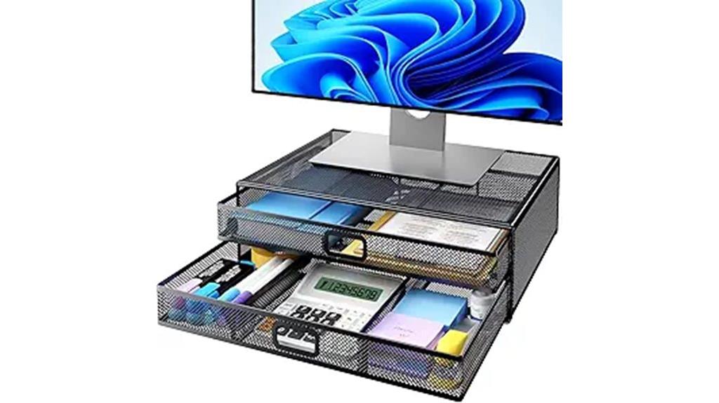 dual tier monitor stand
