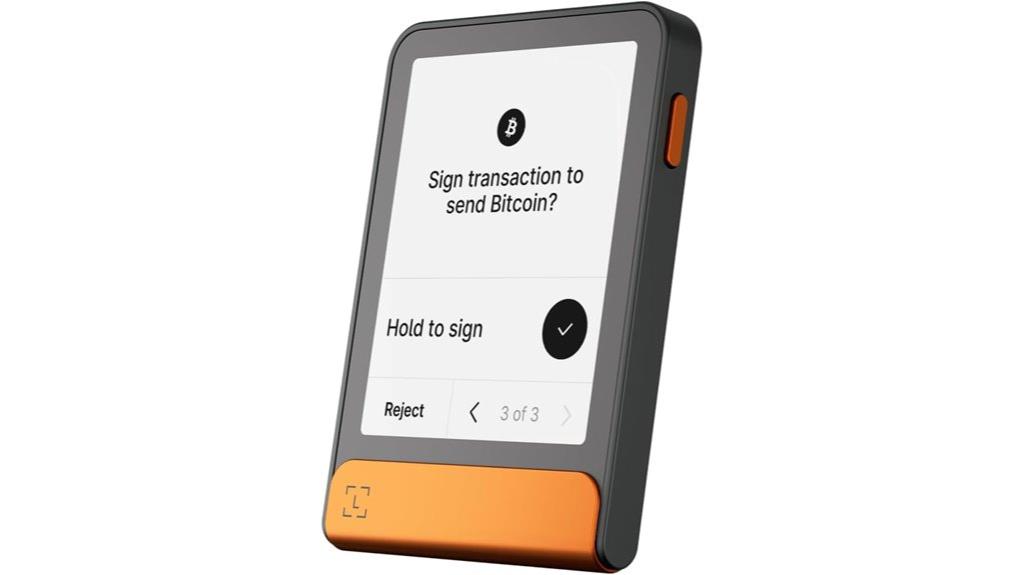 e ink touchscreen cryptocurrency wallet