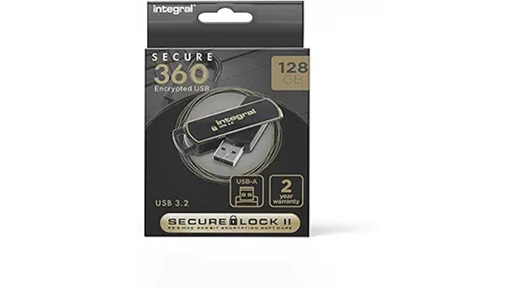 encrypted 128gb usb drive