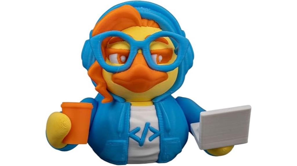 female duck programmer figurine