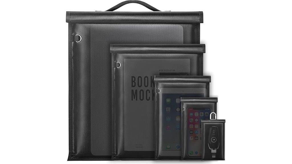 five large rfid emp bags