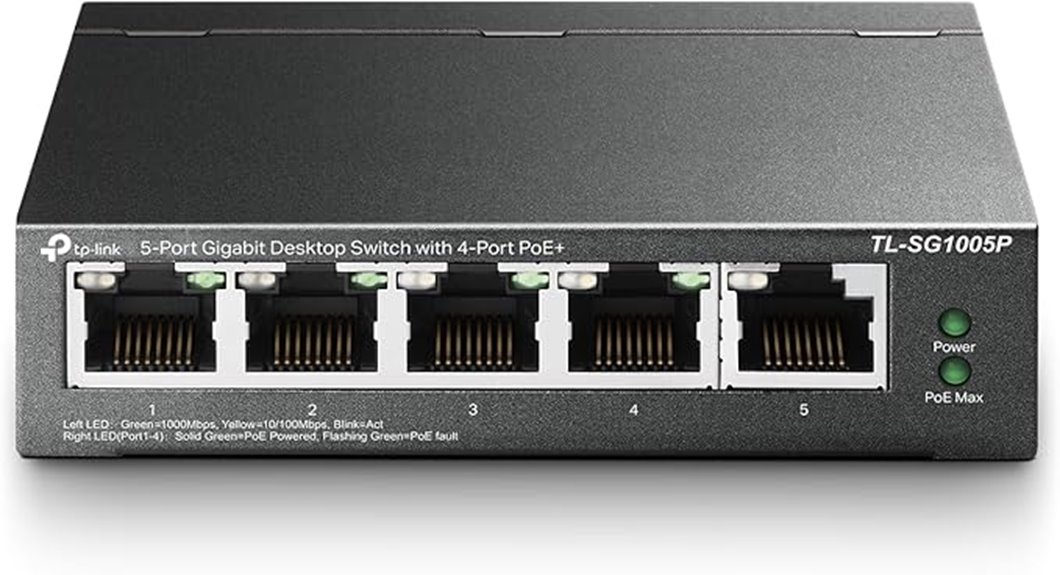 five port poe switch