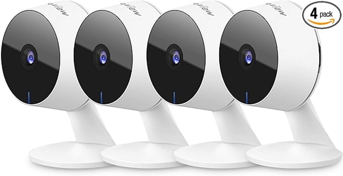 four indoor wi fi cameras