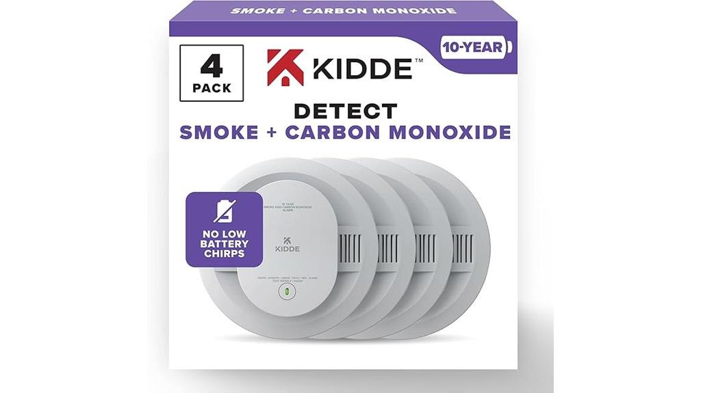 four pack battery smoke detectors