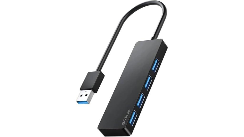 four port portable usb hub