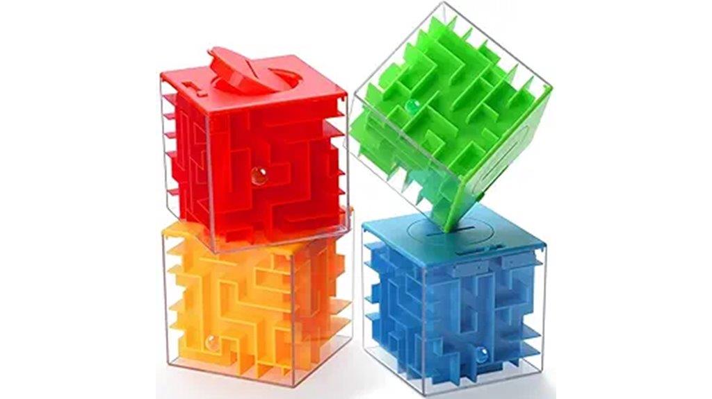 four puzzle boxes