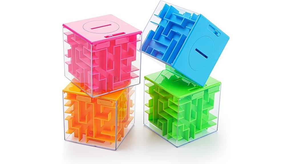 four puzzle gift boxes