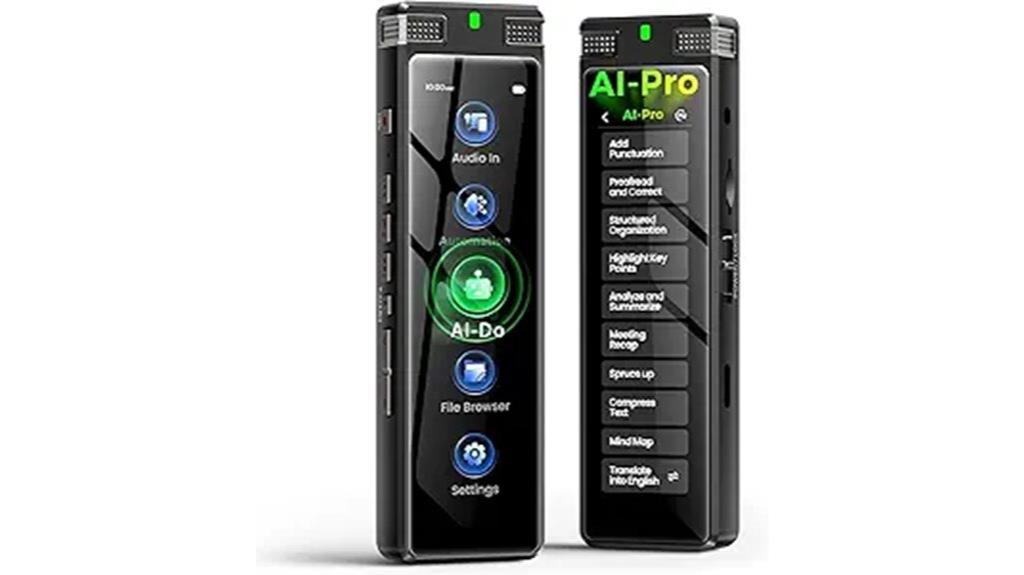high capacity ai voice recorder