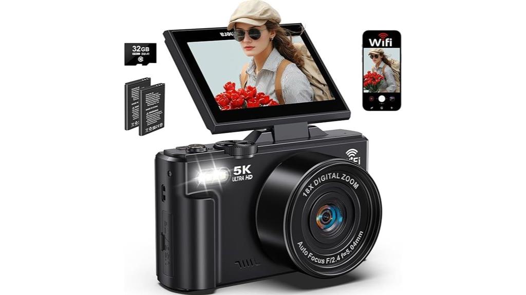 high resolution camera with flip