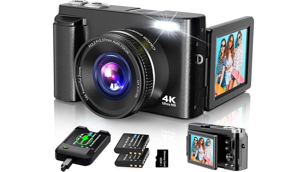 high resolution flip screen camera