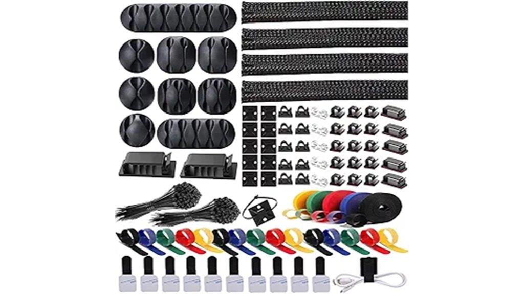 hundred piece cable organizer