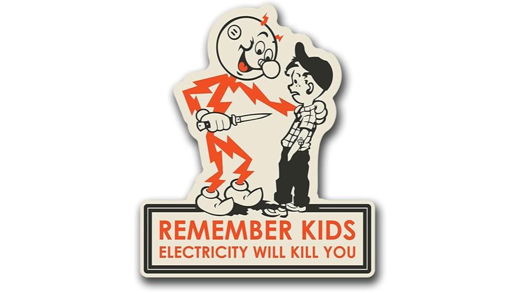 kids electricity warning stickers