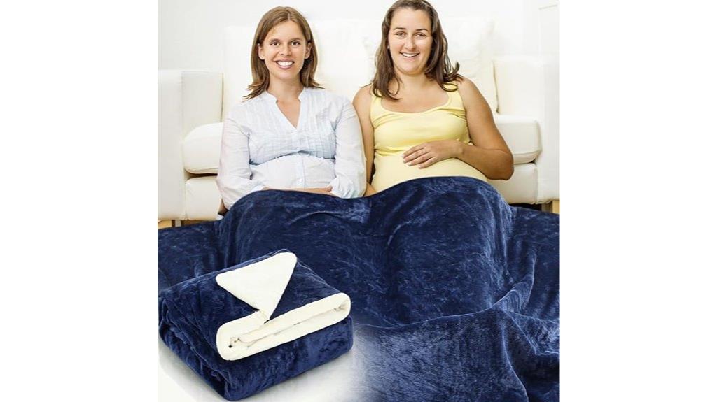 large dark blue emf blanket
