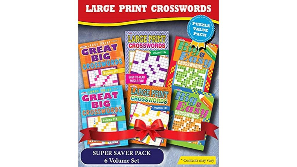 large print crossword puzzle pack