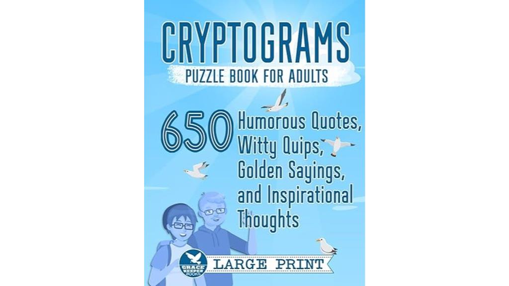 large print cryptogram puzzle book