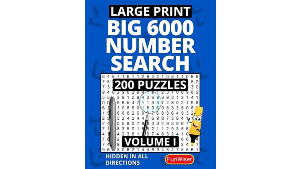 large print number search puzzles