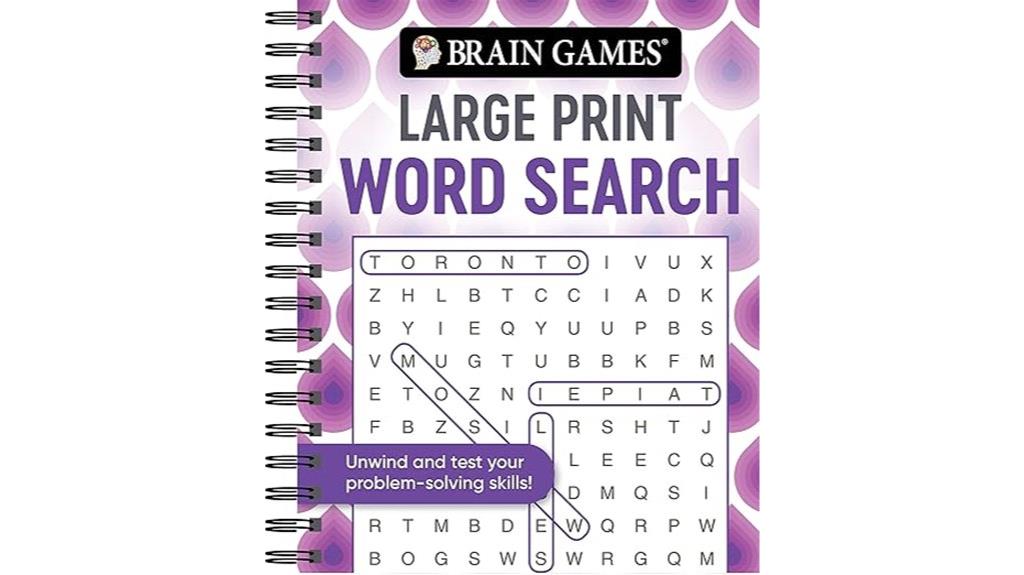 large print swirl word search