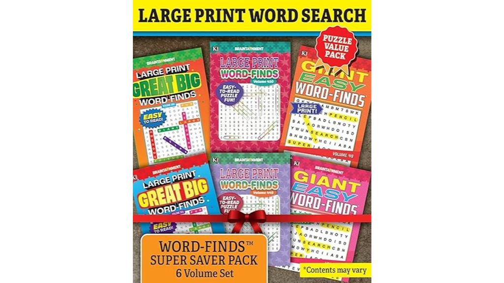 large print word search books