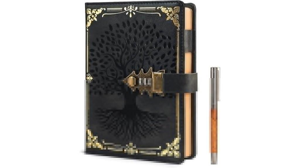 leather locked journal set
