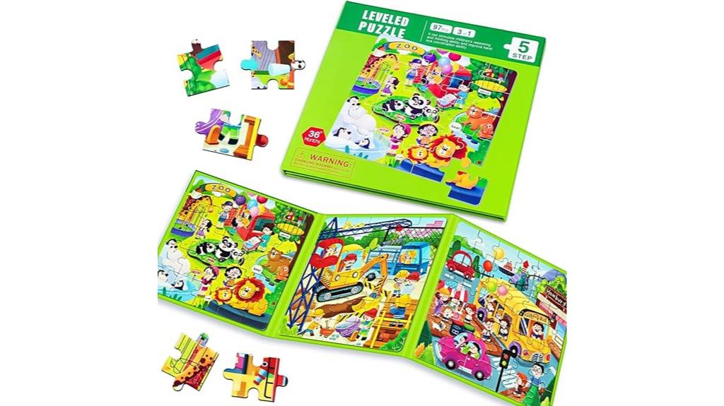 magnetic cartoon puzzle book