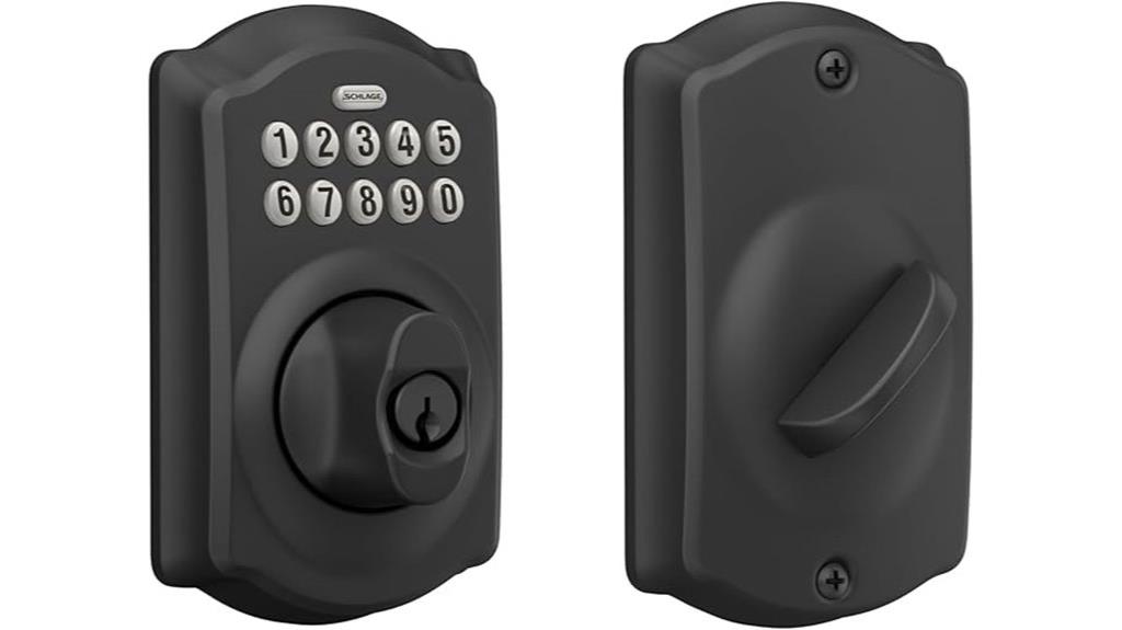 matte black electronic deadbolt