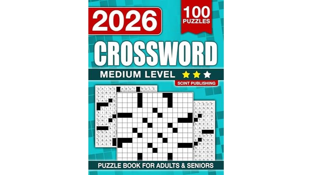 medium puzzle book for seniors