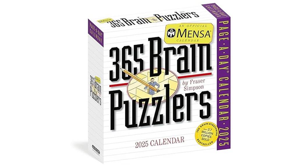 mensa brain puzzles calendar