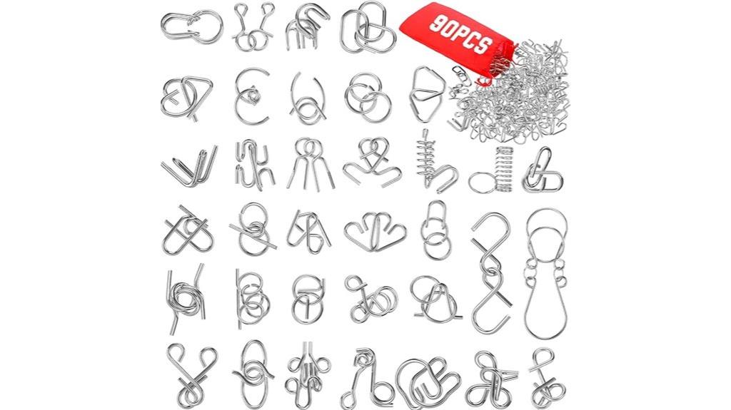 metal puzzle set with pouch