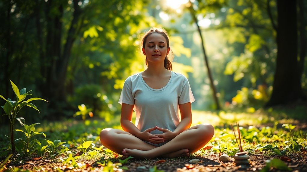 mindful breathing and visualization