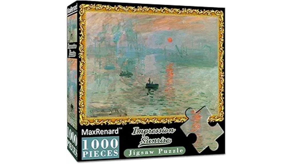 monet sunrise 1000 piece puzzle