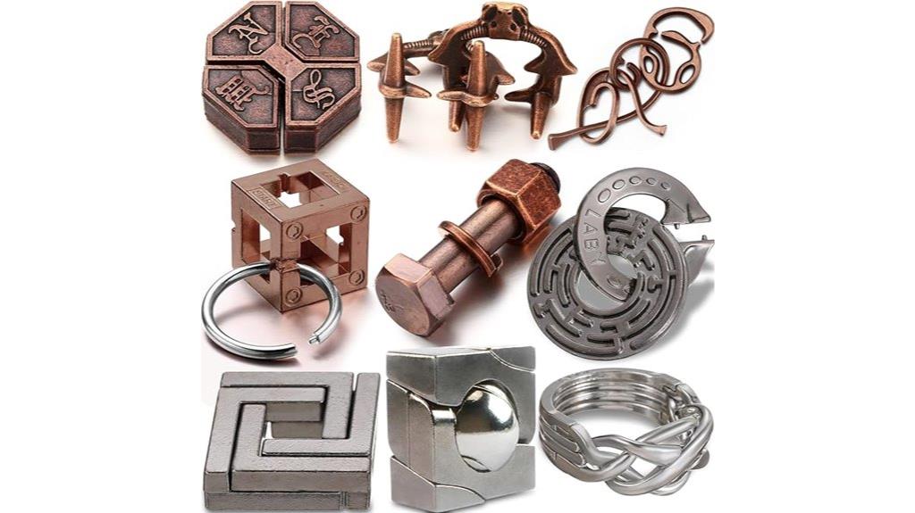 nine metal brain teasers