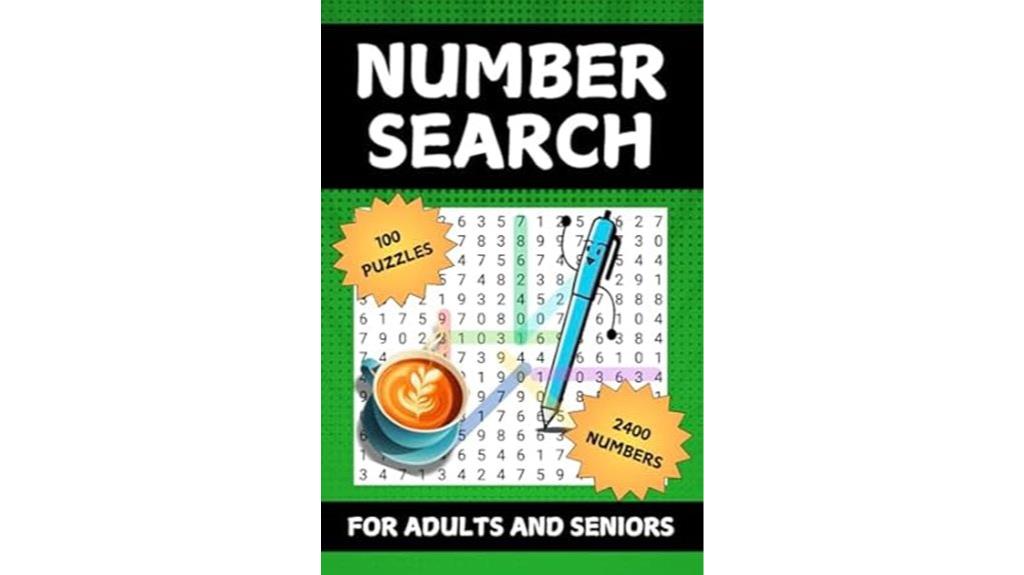 number puzzle book for seniors