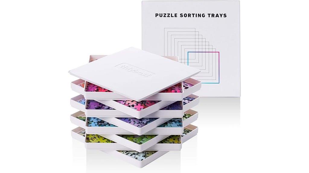 organized puzzle piece storage
