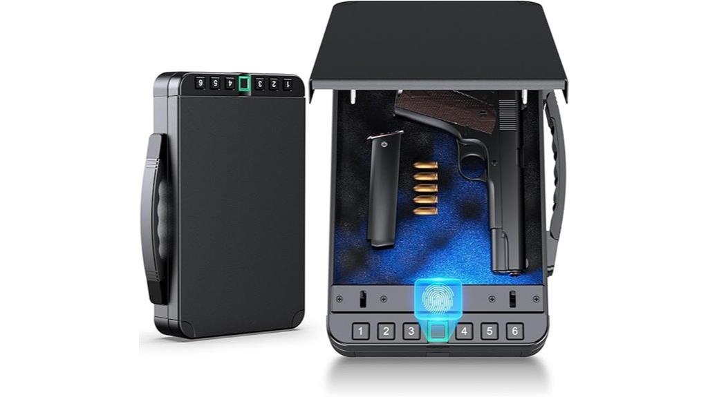 portable biometric gun safe