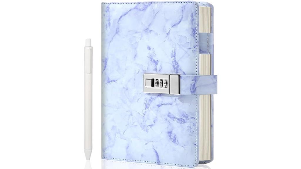 purple waterproof lockable diary